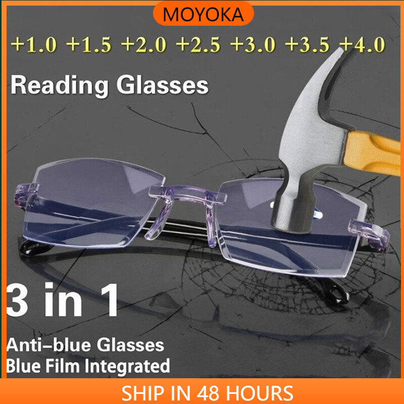 MOYOKA Anti Blue Reading Glasses Eyeglasses Proof Square Spectacles