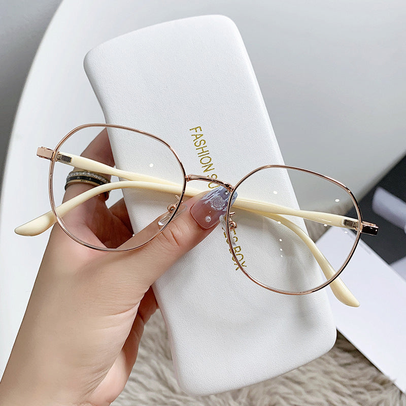 MOYOKA Retro Round Glasses Frame Anti-Blu-Ray Eyewear