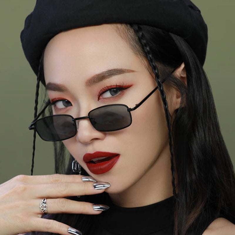 MOYOKA Retro Punk Eye Glasses Unisex Clear Square Sunglasses