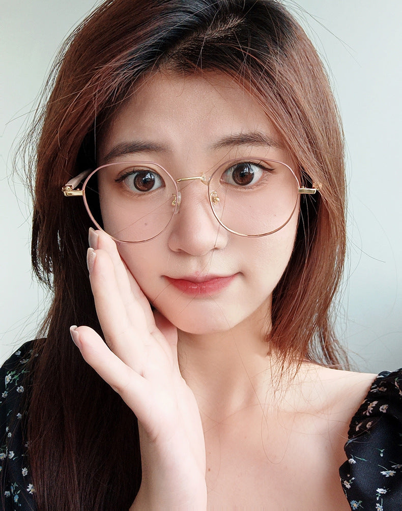 MOYOKA Retro Round Glasses Frame Anti-Blu-Ray Eyewear