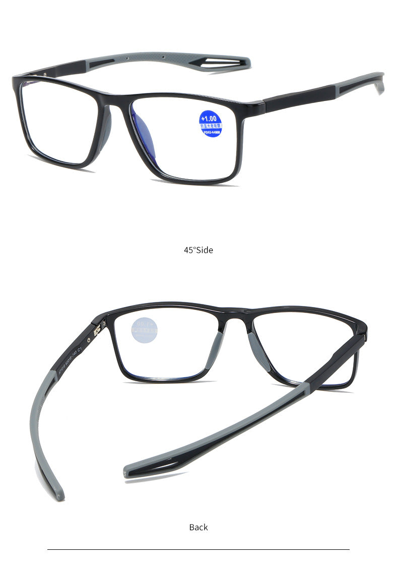 MOYOKA HD Anti-blue Light Reading Sports Eyewear TR90 Eyeglasses +1.00 +1.5 0 +2.00 +2.50 +3.00 +3.50 +4.00