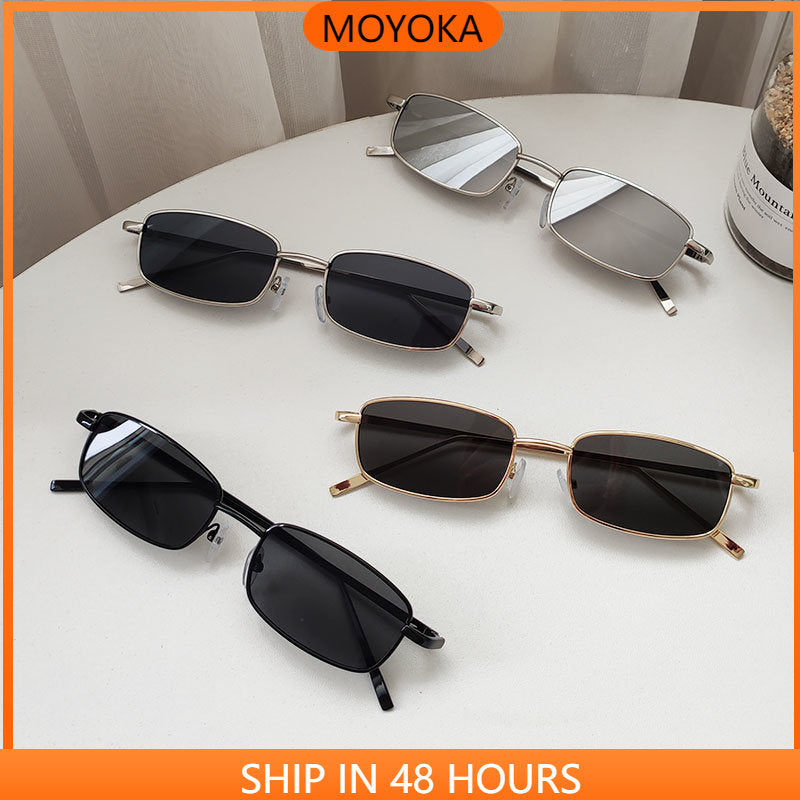 MOYOKA Retro Punk Eye Glasses Unisex Clear Square Sunglasses