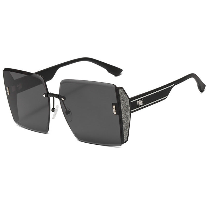 MOYOKA Rimless Sunglasses Women Oversized Vintage Shades