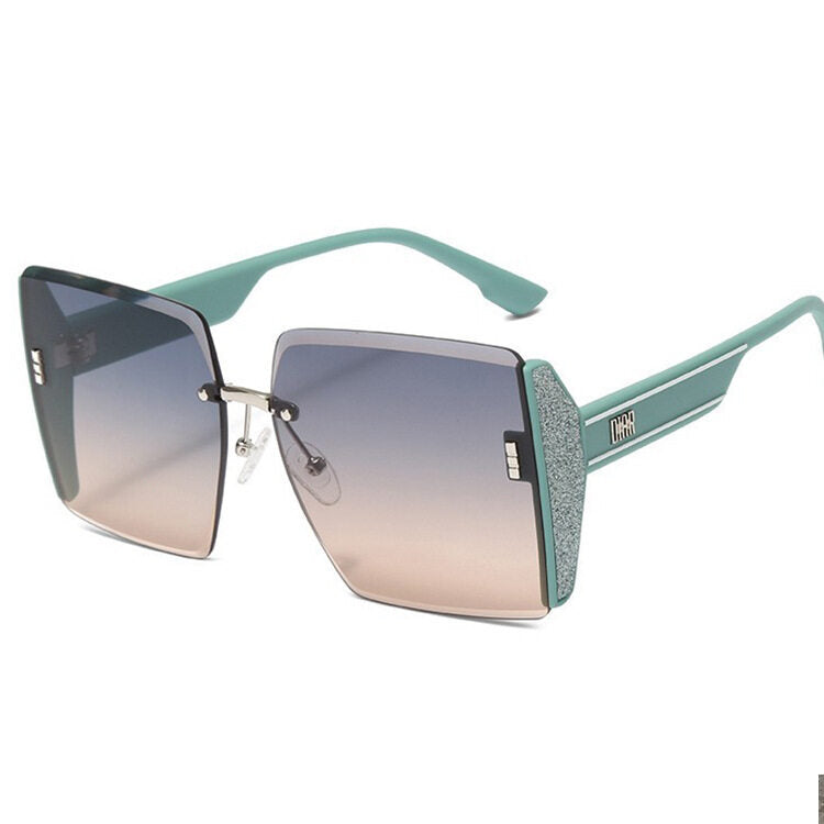 MOYOKA Rimless Sunglasses Women Oversized Vintage Shades