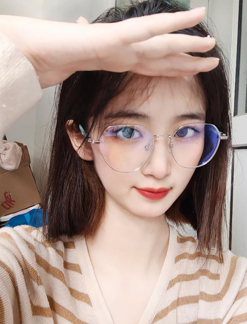 MOYOKA Retro Round Glasses Frame Anti-Blu-Ray Eyewear