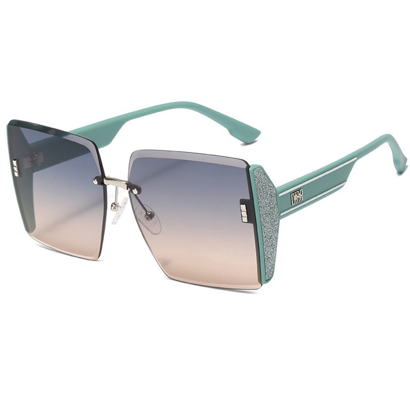 MOYOKA Rimless Sunglasses Women Oversized Vintage Shades